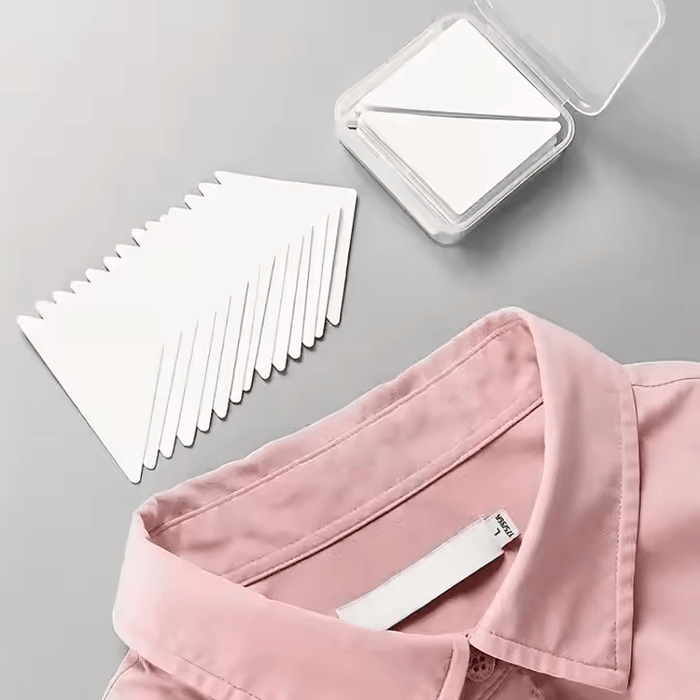 No Curl Collar Stays - PVC Collar Support Stickers for Polo & Shirt Collars (30/100 pcs)