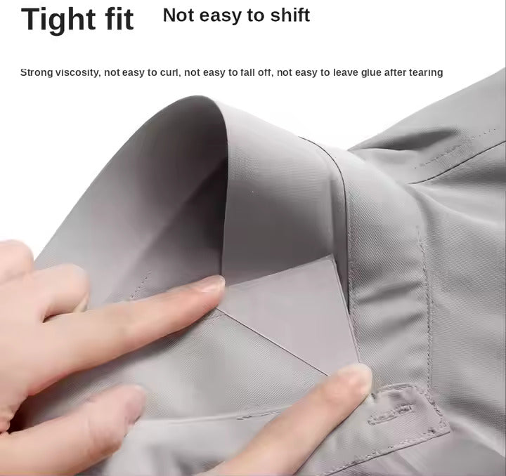 No Curl Collar Stays - PVC Collar Support Stickers for Polo & Shirt Collars (30/100 pcs)