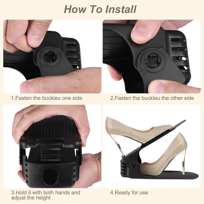 Shoe Organizer Adjustable Shoe Rack – Space-Saving, Durable, and Versatile