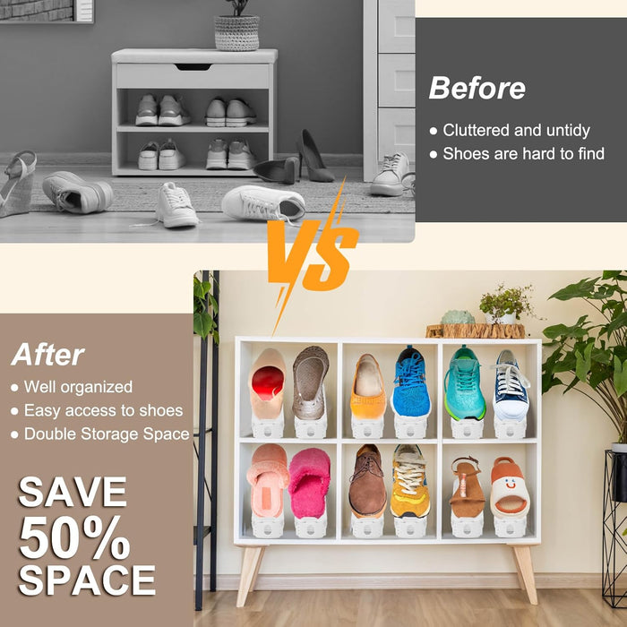 Shoe Organizer Adjustable Shoe Rack – Space-Saving, Durable, and Versatile